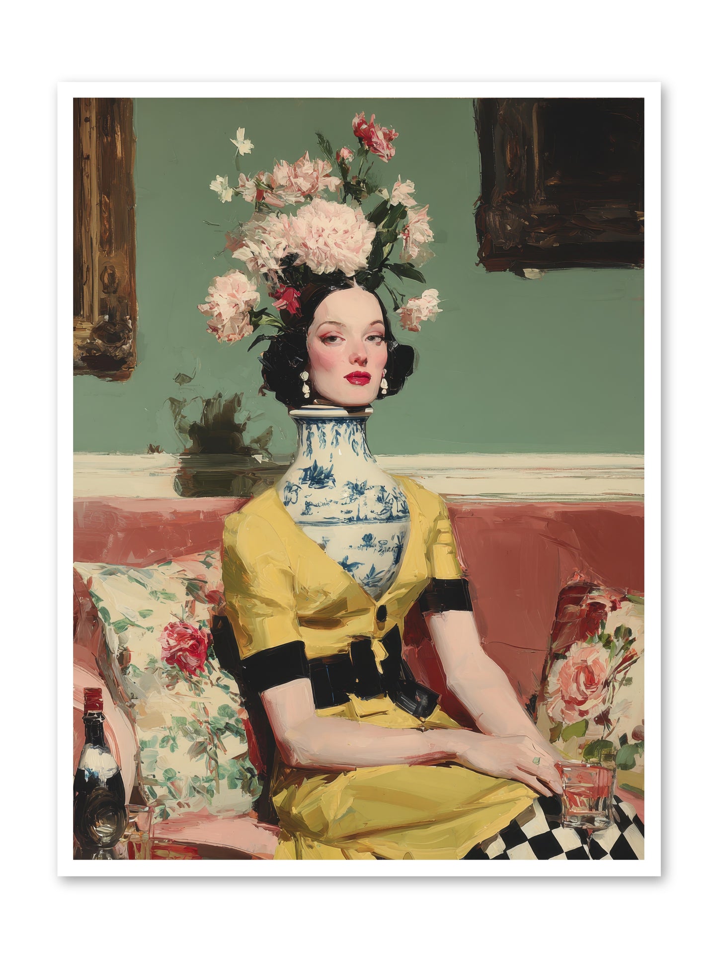 The Porcelain Parlour -- Loose Canvas Print 36x48