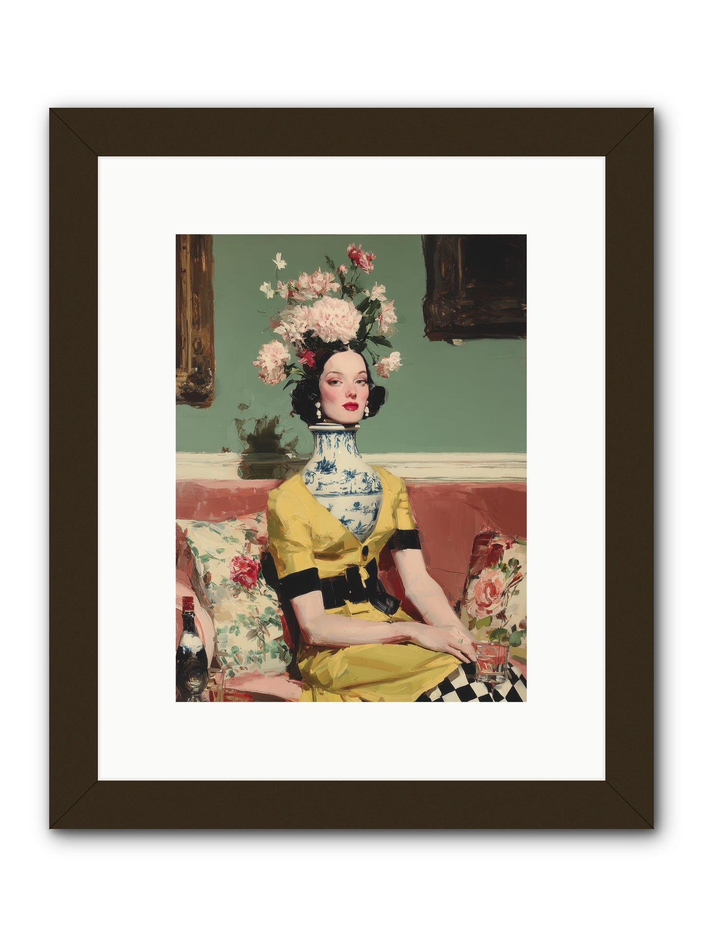 The Porcelain Parlour -- Framed Print - Black 9x12