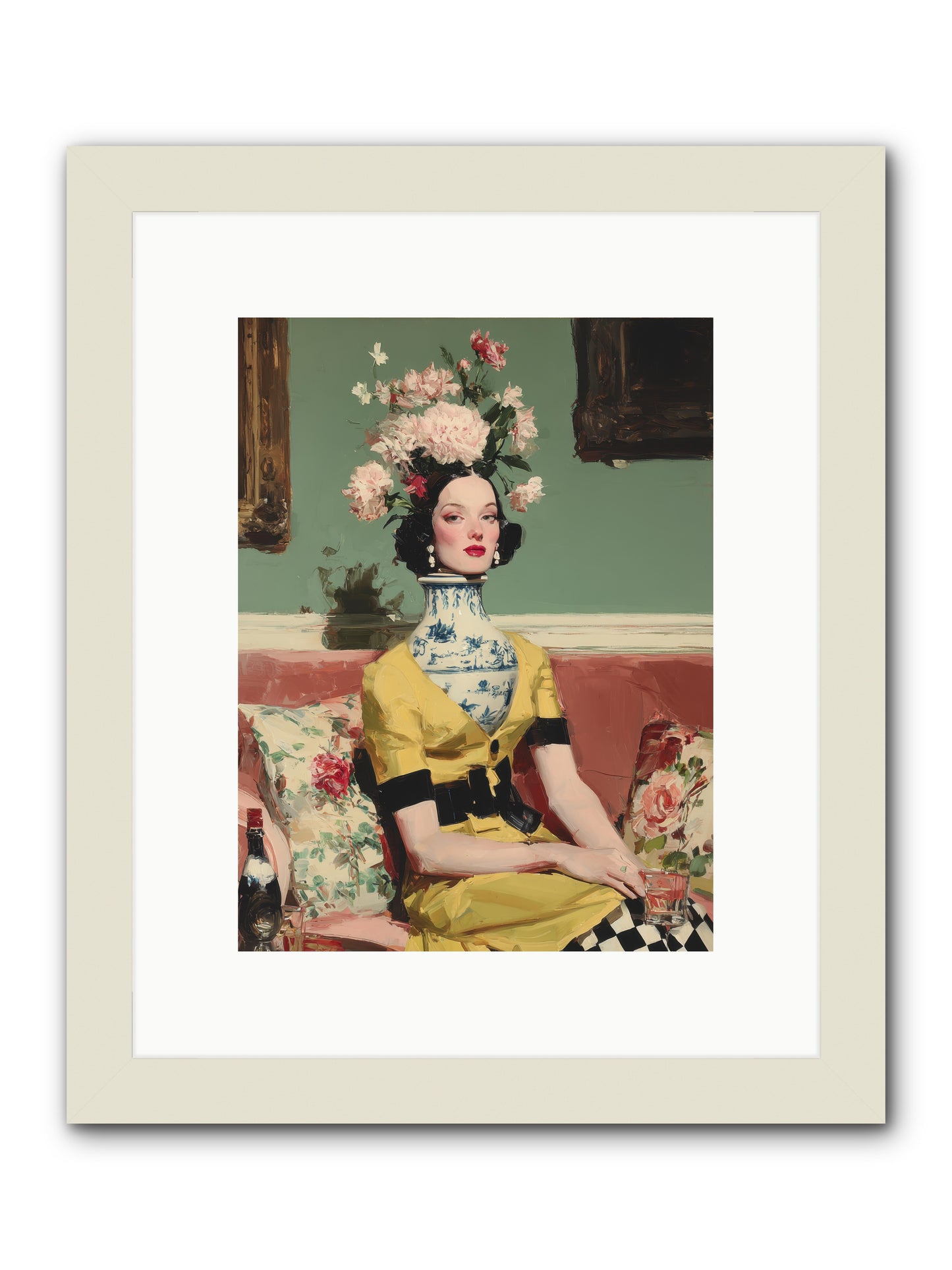 The Porcelain Parlour -- Framed Print - White 9x12