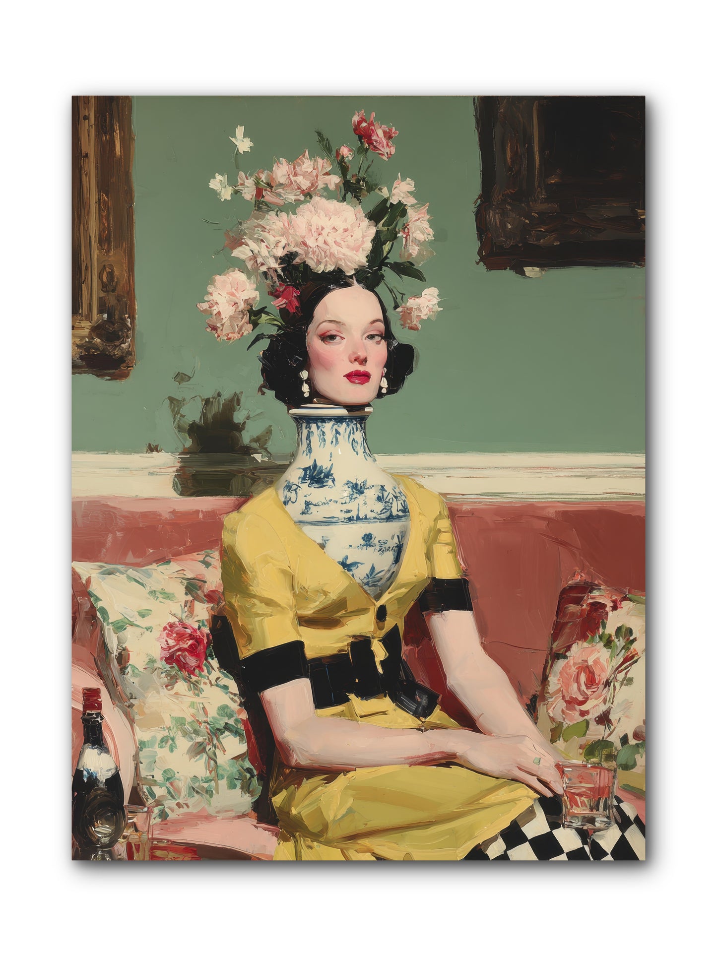 The Porcelain Parlour -- Wrapped Canvas 9x12