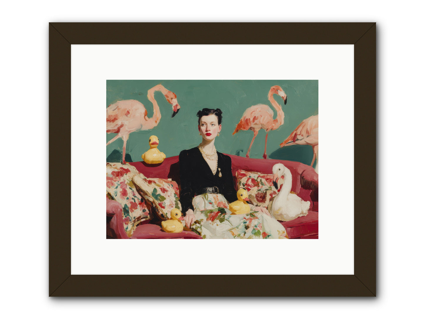 The Portraits of Politesse -- Framed Print - Black 12x9
