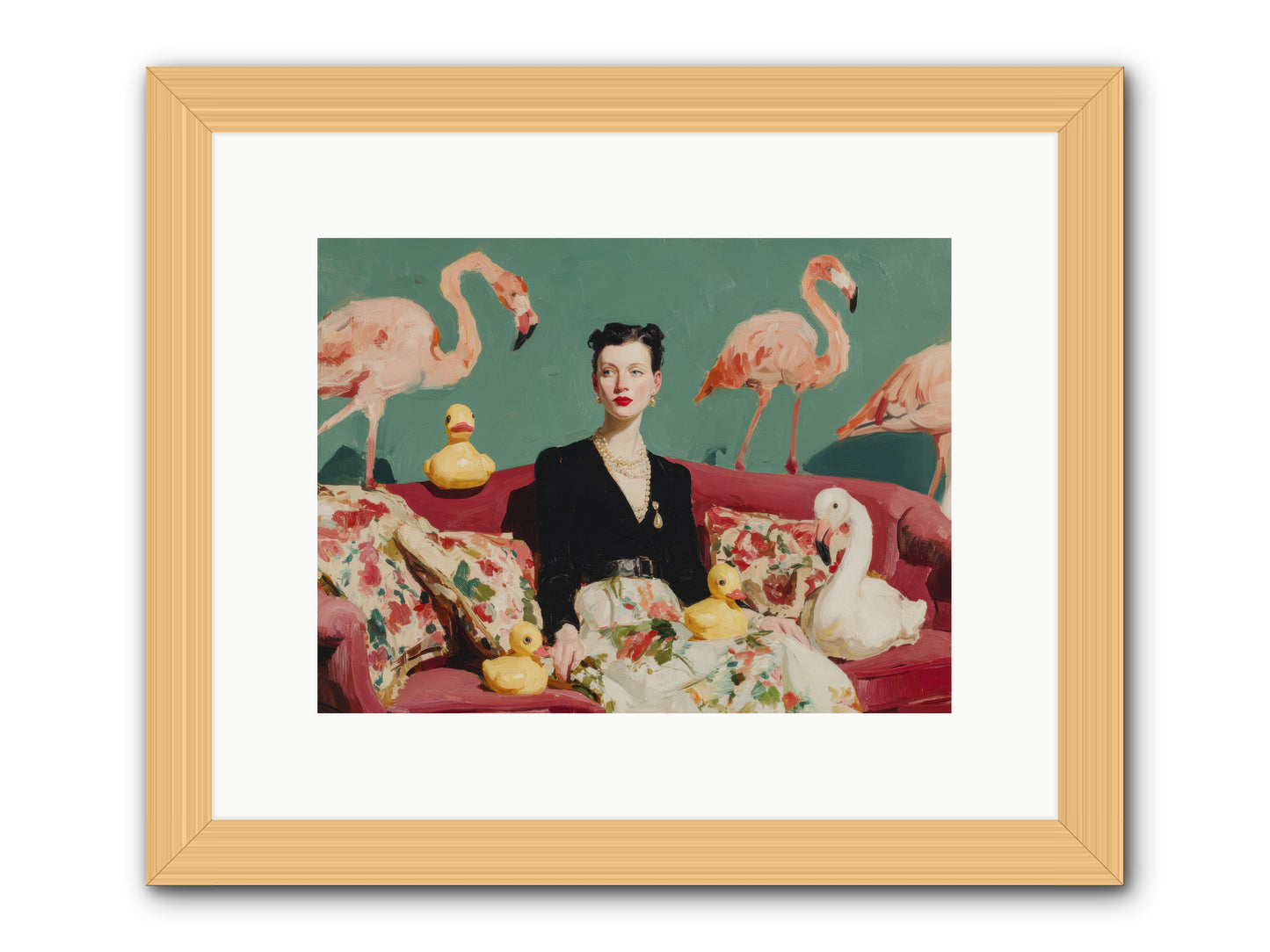 The Portraits of Politesse -- Framed Print - Natural 12x9