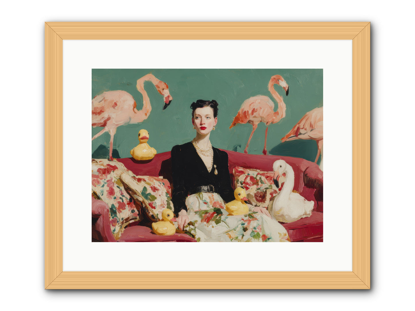 The Portraits of Politesse -- Framed Print - Natural 16x12