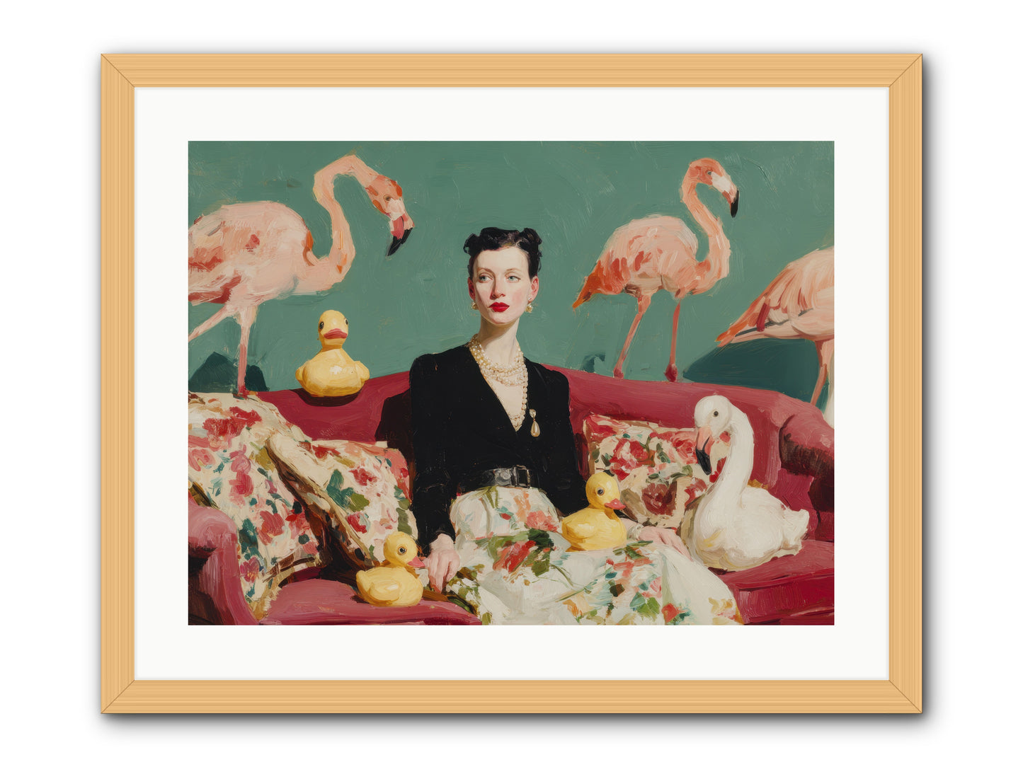 The Portraits of Politesse -- Framed Print - Natural 24x18