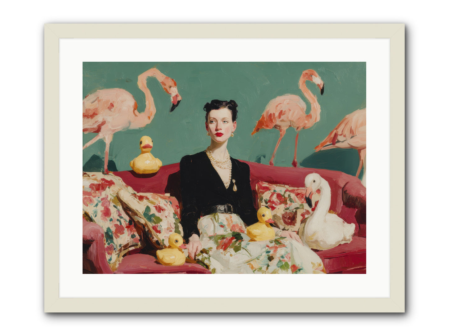 The Portraits of Politesse -- Framed Print - White 24x18