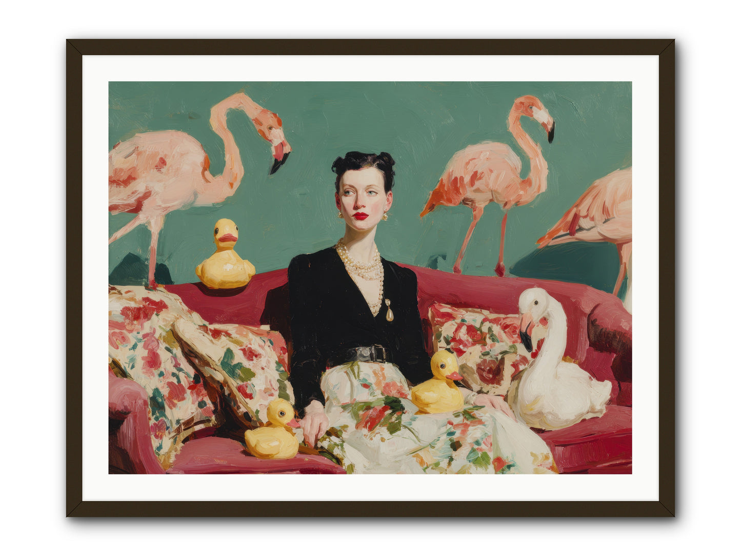 The Portraits of Politesse -- Framed Print - Black 40x30