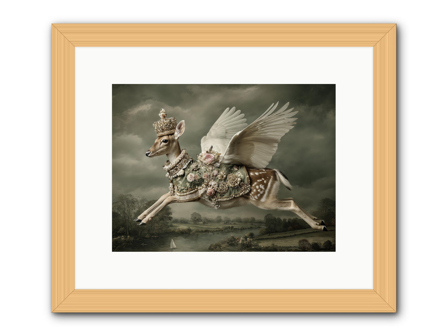 The Quiet Between Bells -- Framed Print - Natural 12x9