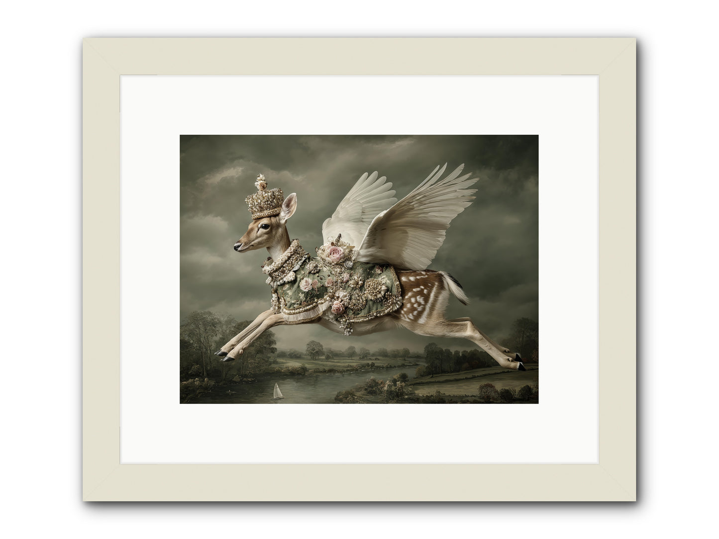 The Quiet Between Bells -- Framed Print - White 12x9
