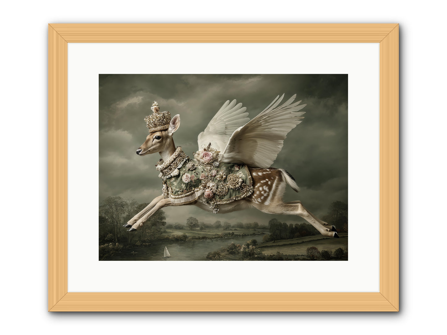 The Quiet Between Bells -- Framed Print - Natural 16x12