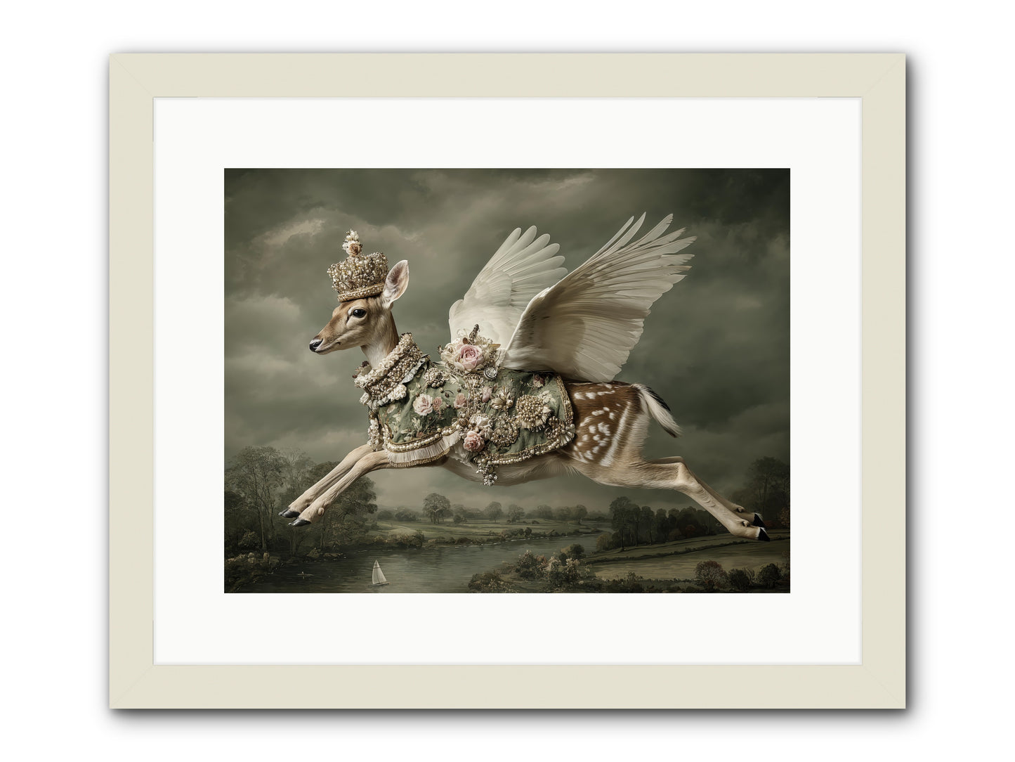 The Quiet Between Bells -- Framed Print - White 16x12