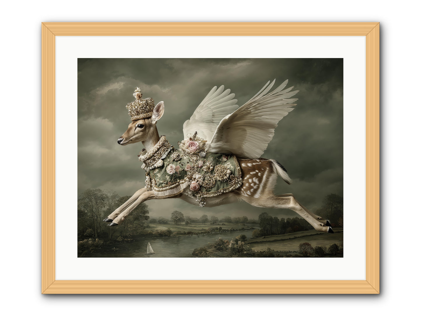 The Quiet Between Bells -- Framed Print - Natural 24x18