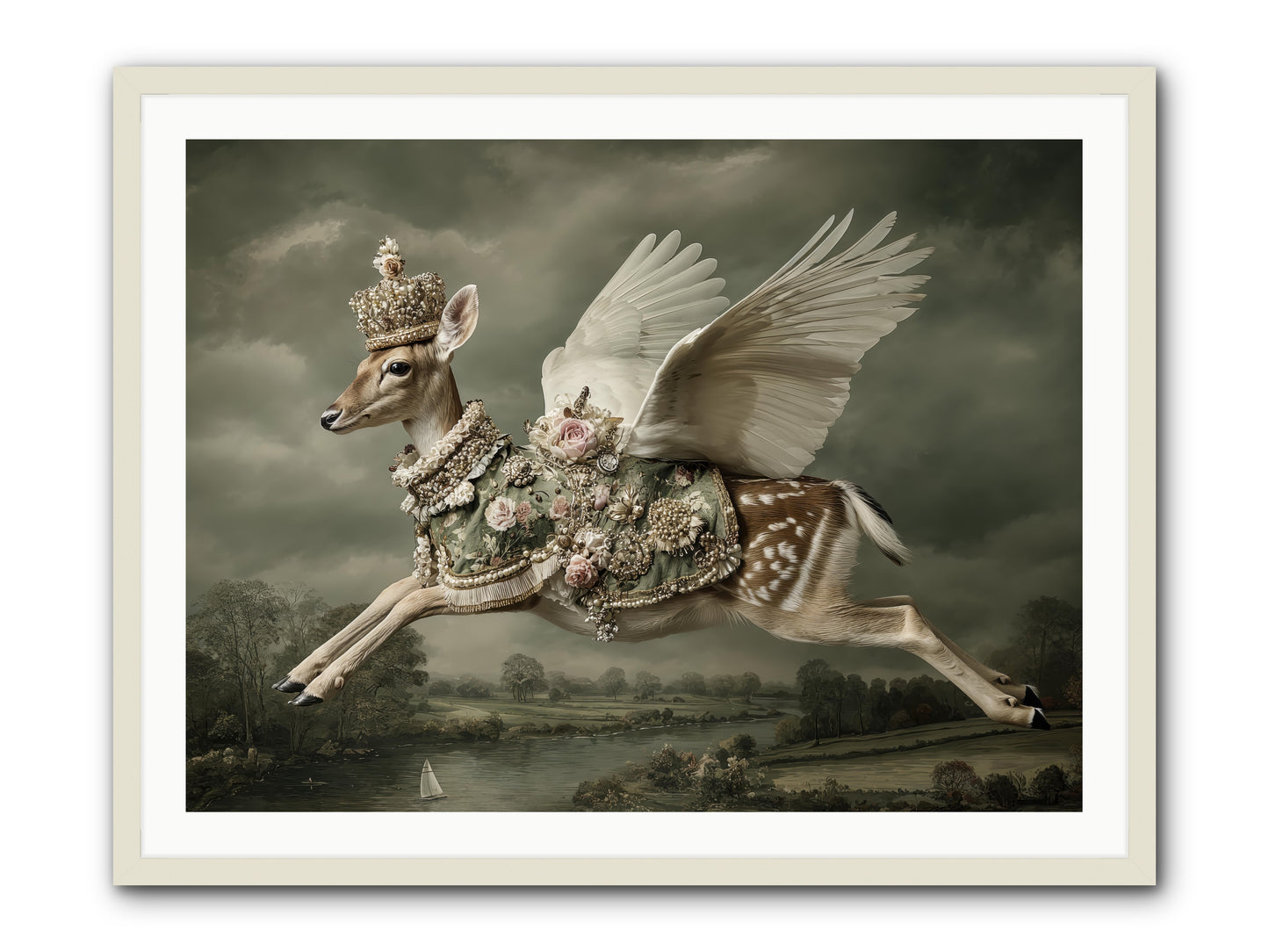The Quiet Between Bells -- Framed Print - White 40x30