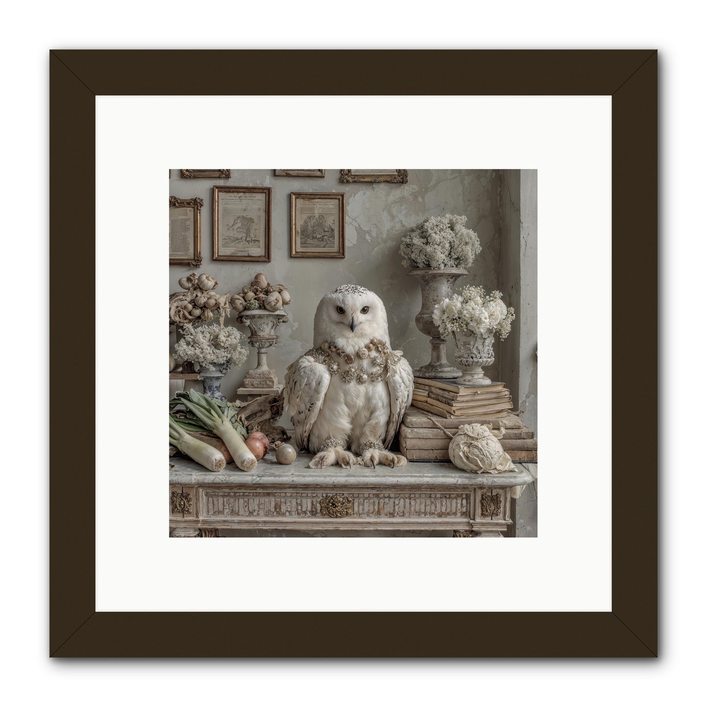 The Quiet Bloom -- Framed Print - Black 10x10