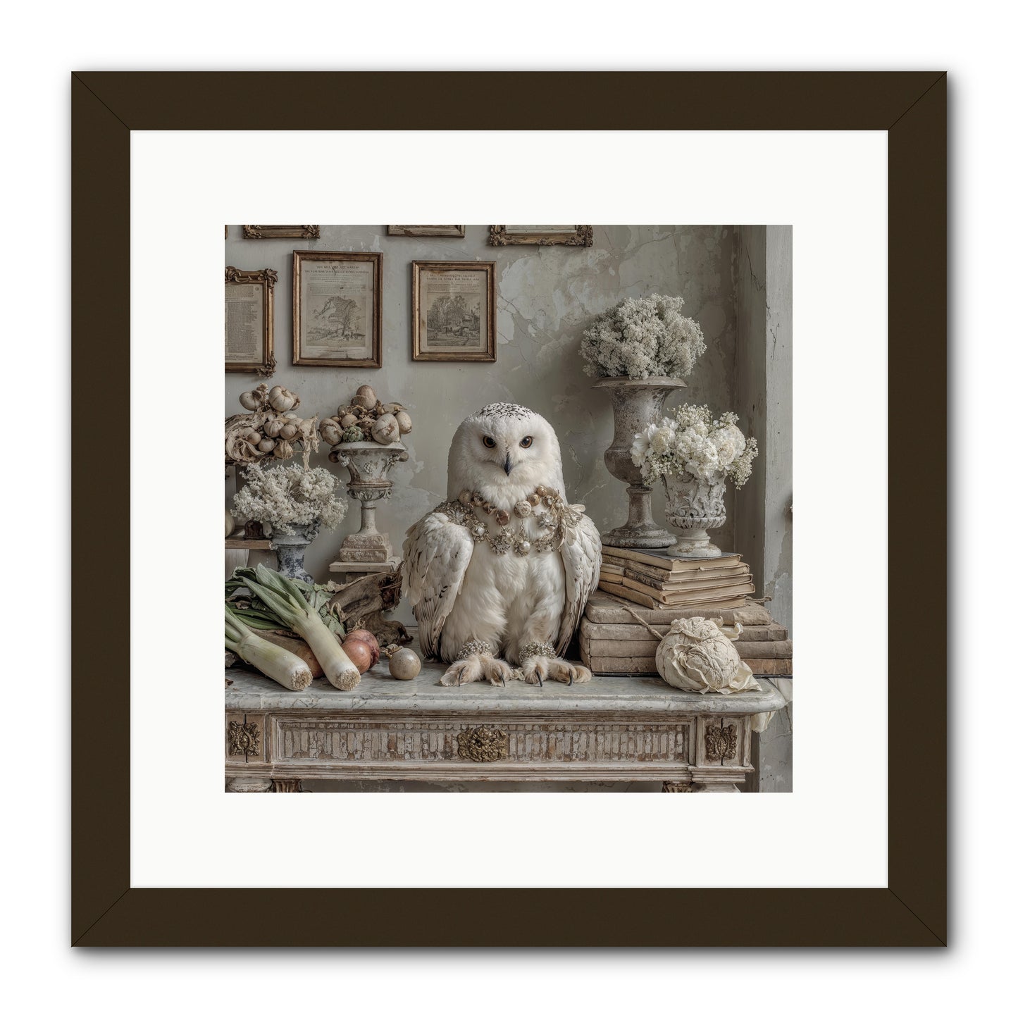 The Quiet Bloom -- Framed Print - Black 12x12