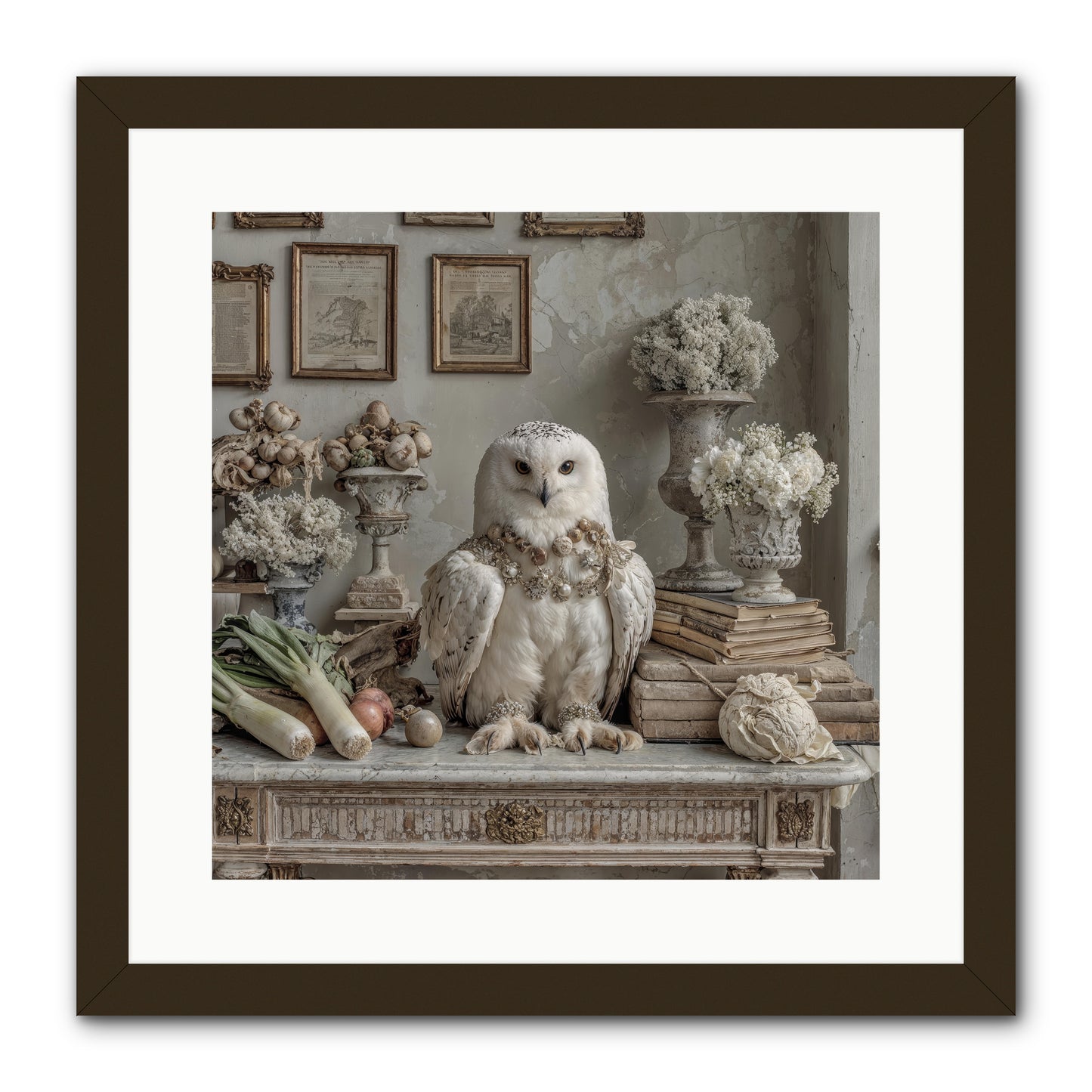The Quiet Bloom -- Framed Print - Black 16x16