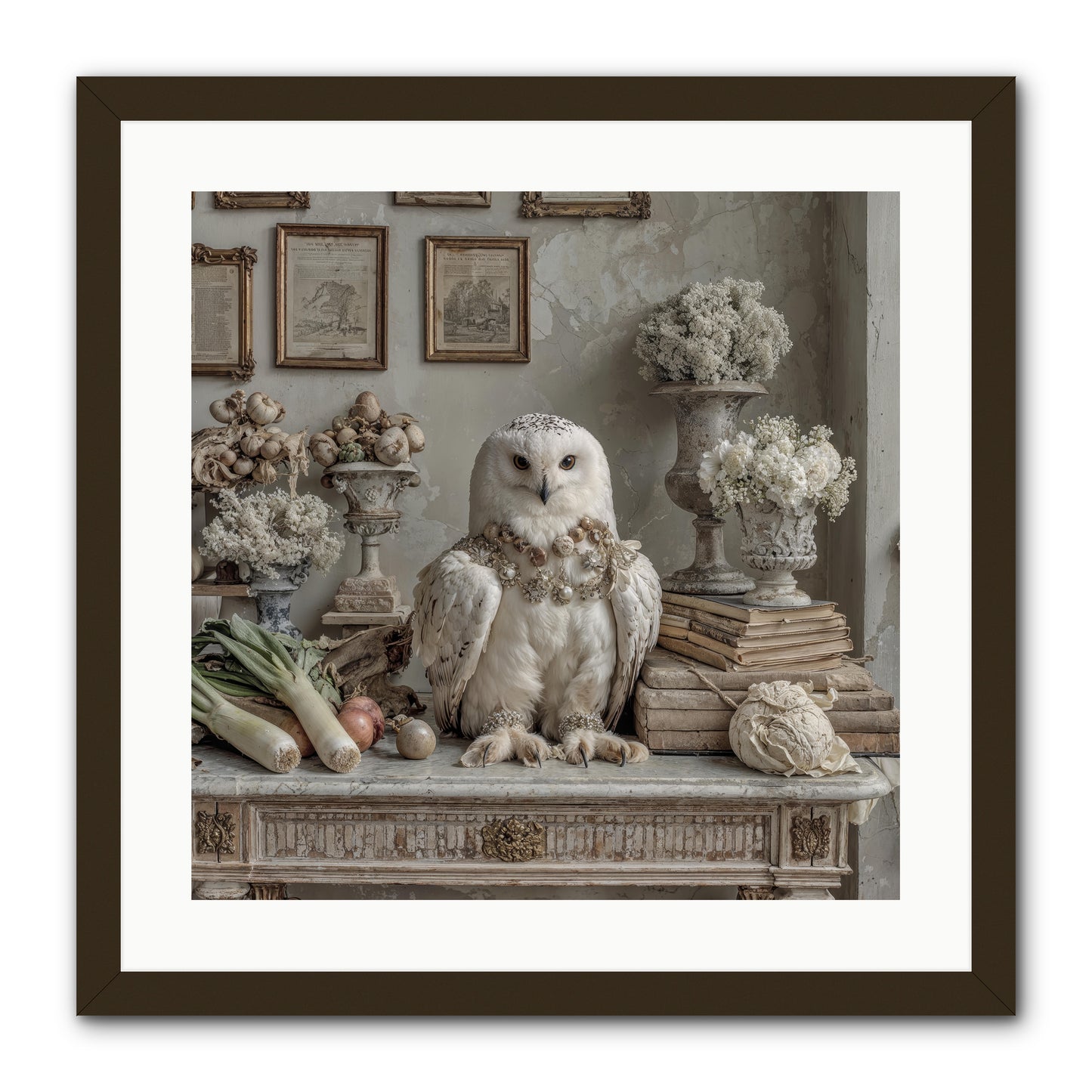The Quiet Bloom -- Framed Print - Black 20x20