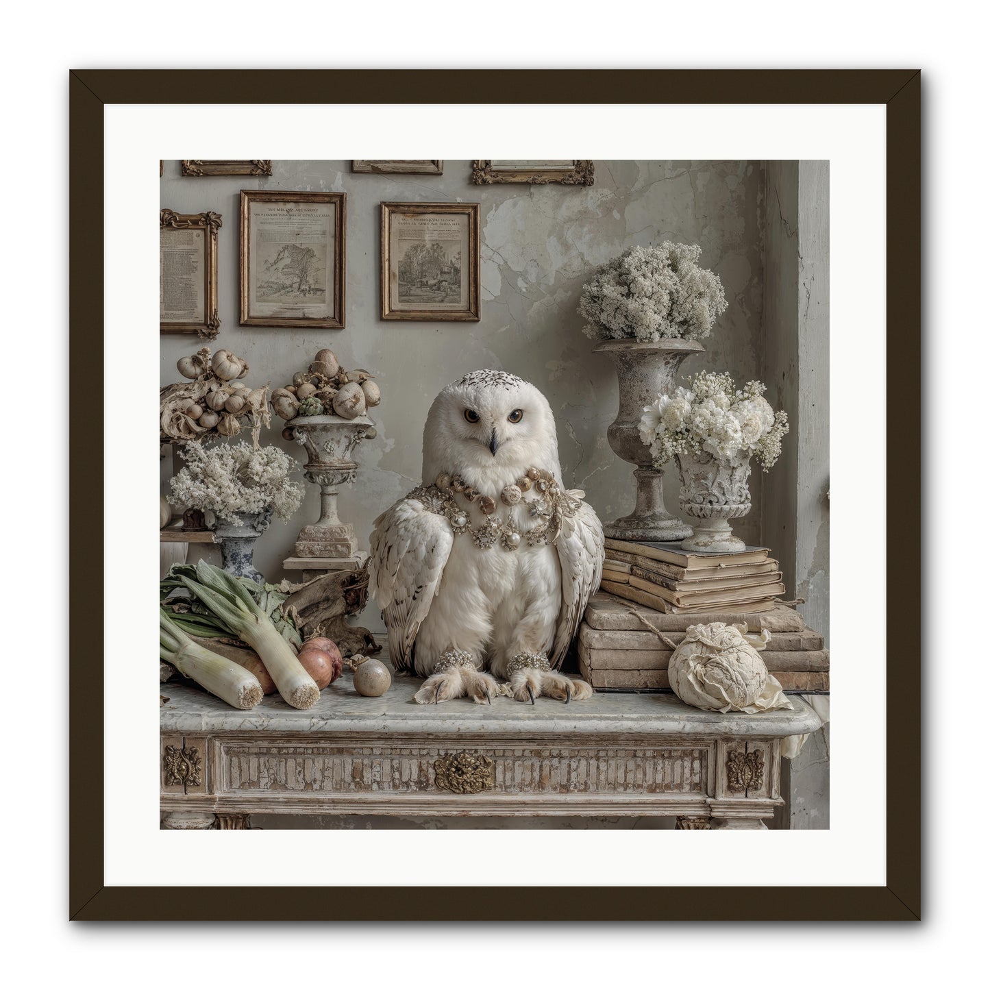The Quiet Bloom -- Framed Print - Black 24x24