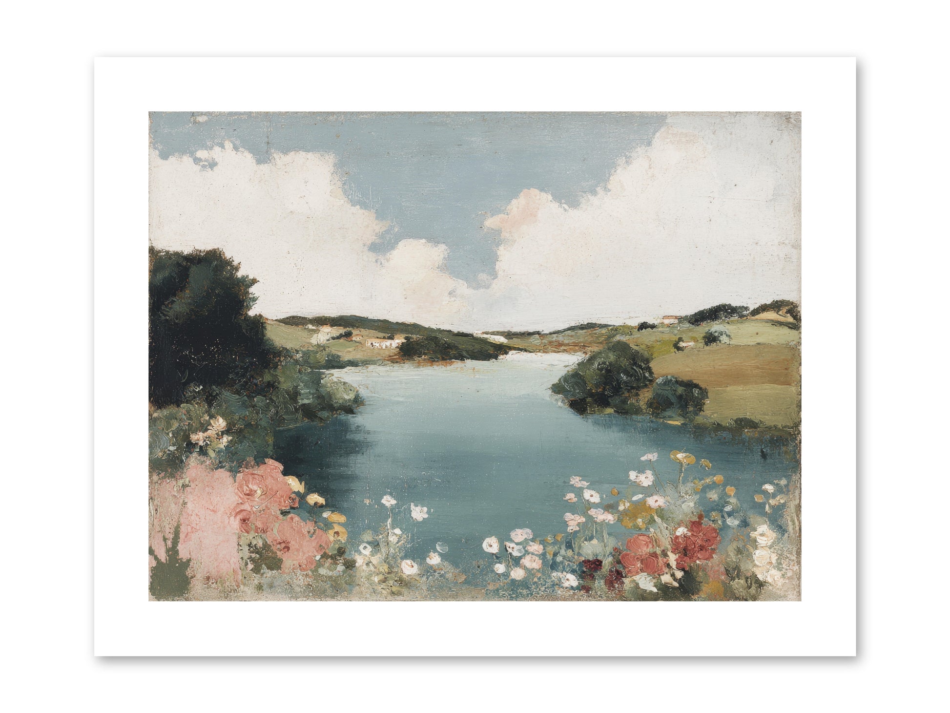 The Quiet Lake -- Paper Print 12x9