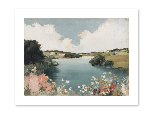 The Quiet Lake -- Paper Print 12x9