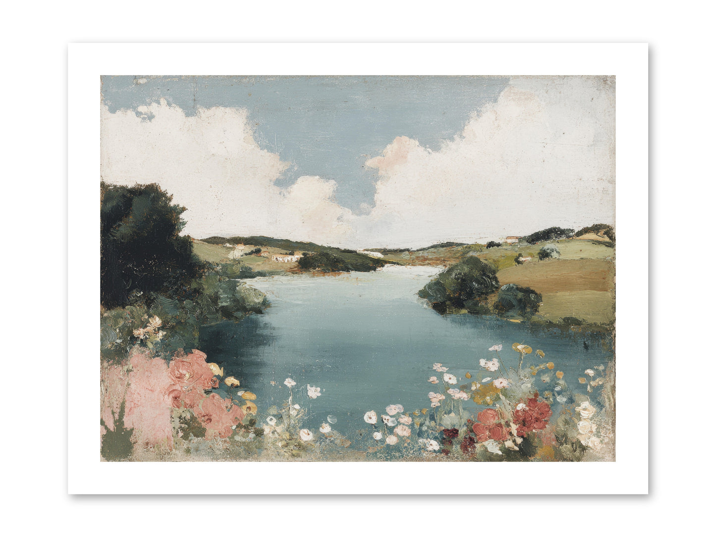 The Quiet Lake -- Paper Print 16x12