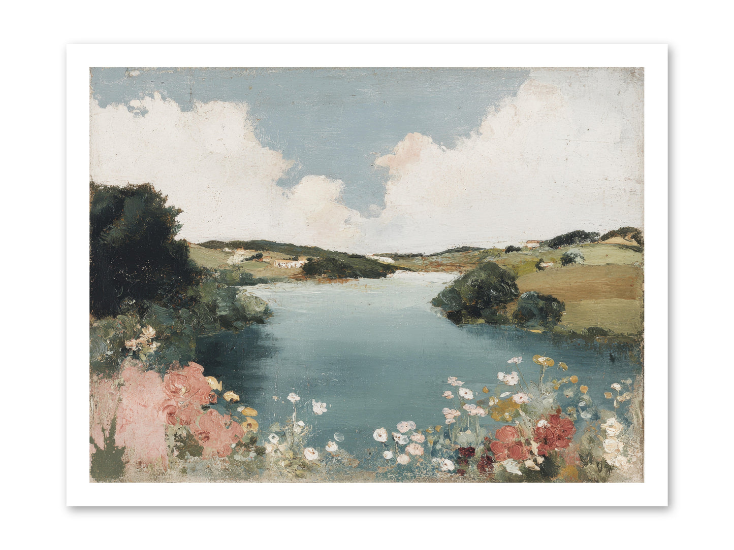 The Quiet Lake -- Loose Canvas Print 24x18