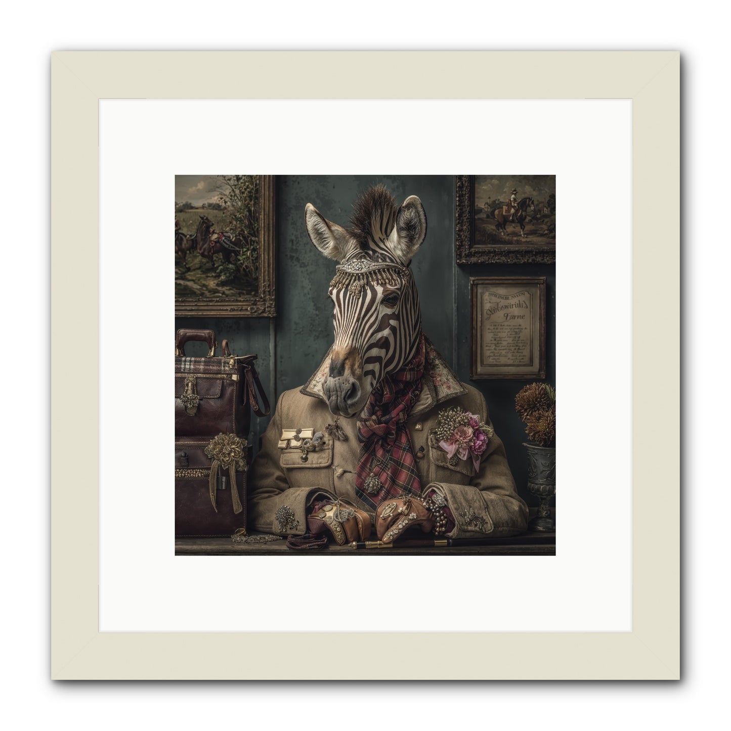 The Quiet Maps -- Framed Print - White 10x10