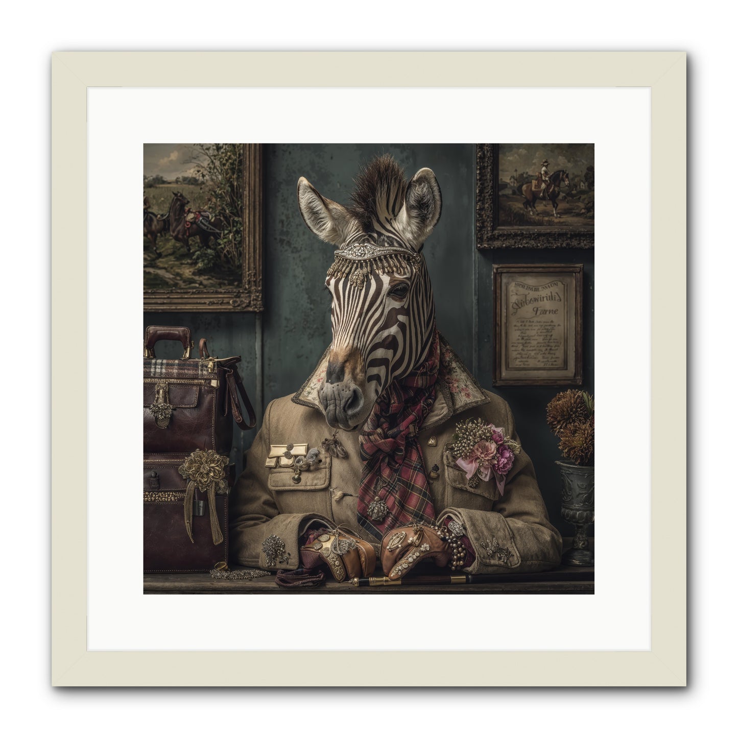 The Quiet Maps -- Framed Print - White 16x16