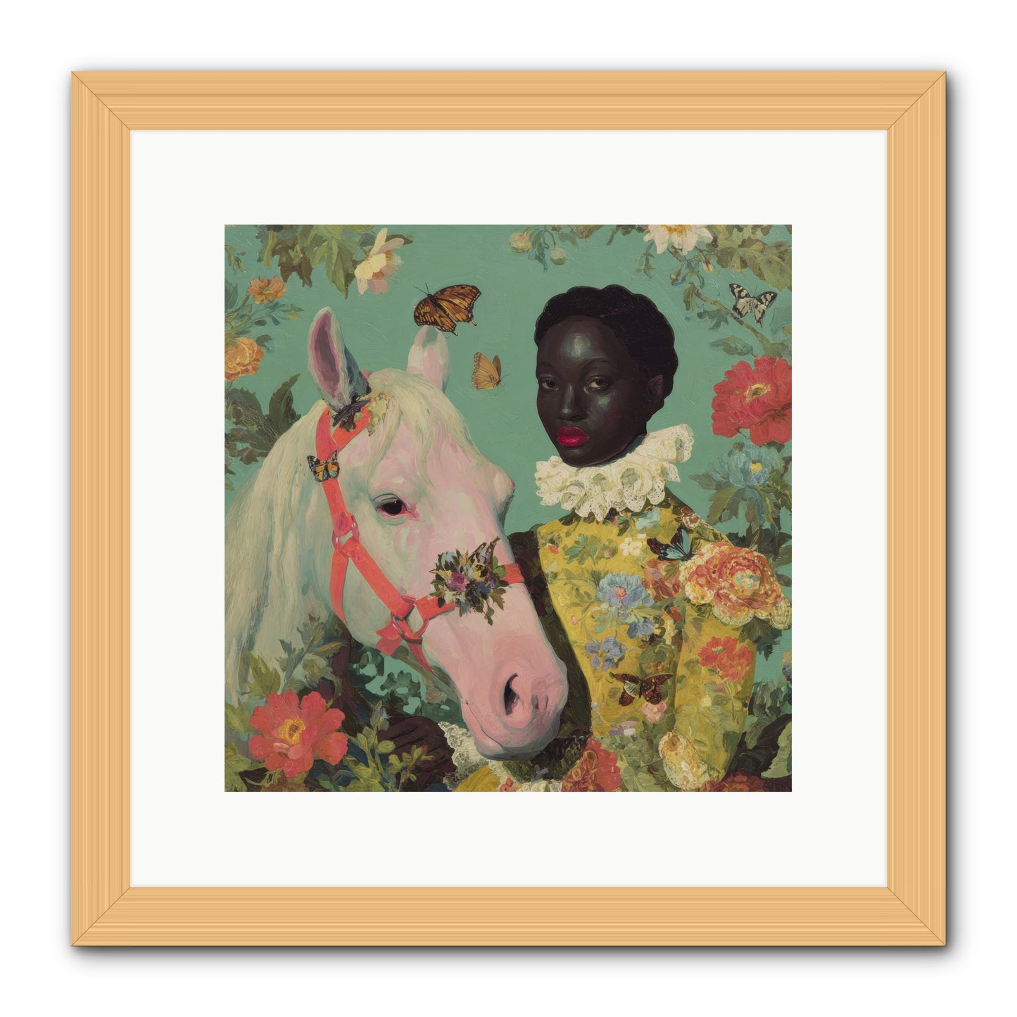 The Quiet Understanding -- Framed Print - Natural 12x12