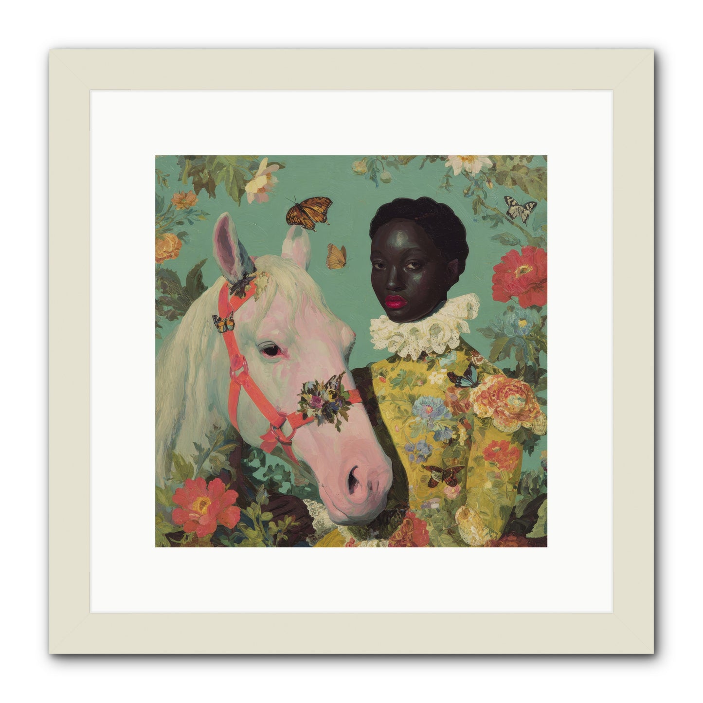 The Quiet Understanding -- Framed Print - White 12x12