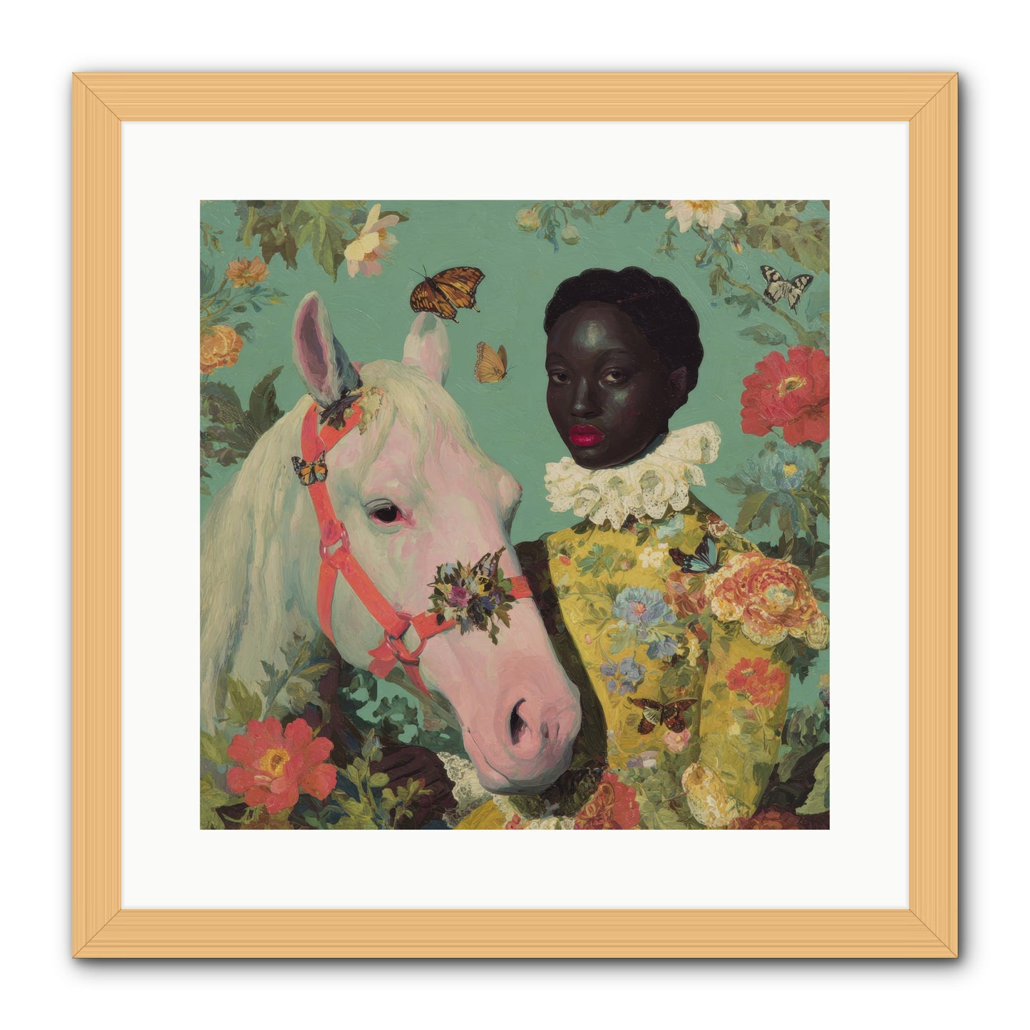 The Quiet Understanding -- Framed Print - Natural 16x16