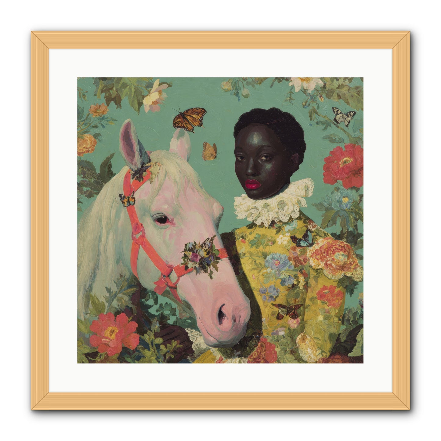 The Quiet Understanding -- Framed Print - Natural 20x20