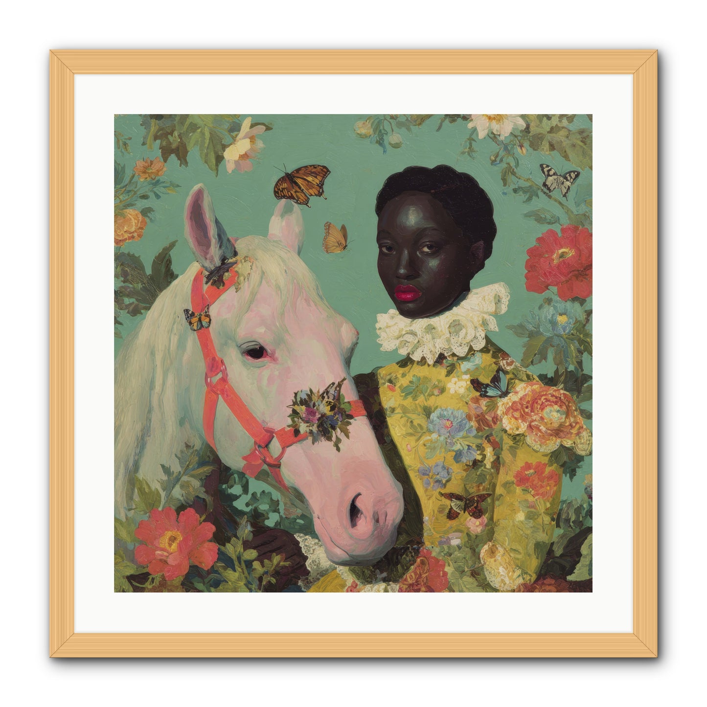 The Quiet Understanding -- Framed Print - Natural 24x24
