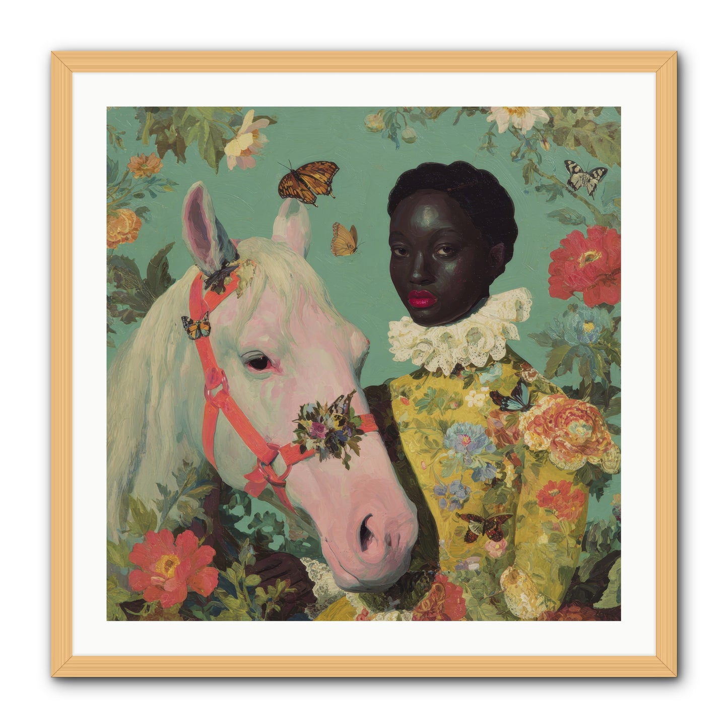 The Quiet Understanding -- Framed Print - Natural 30x30