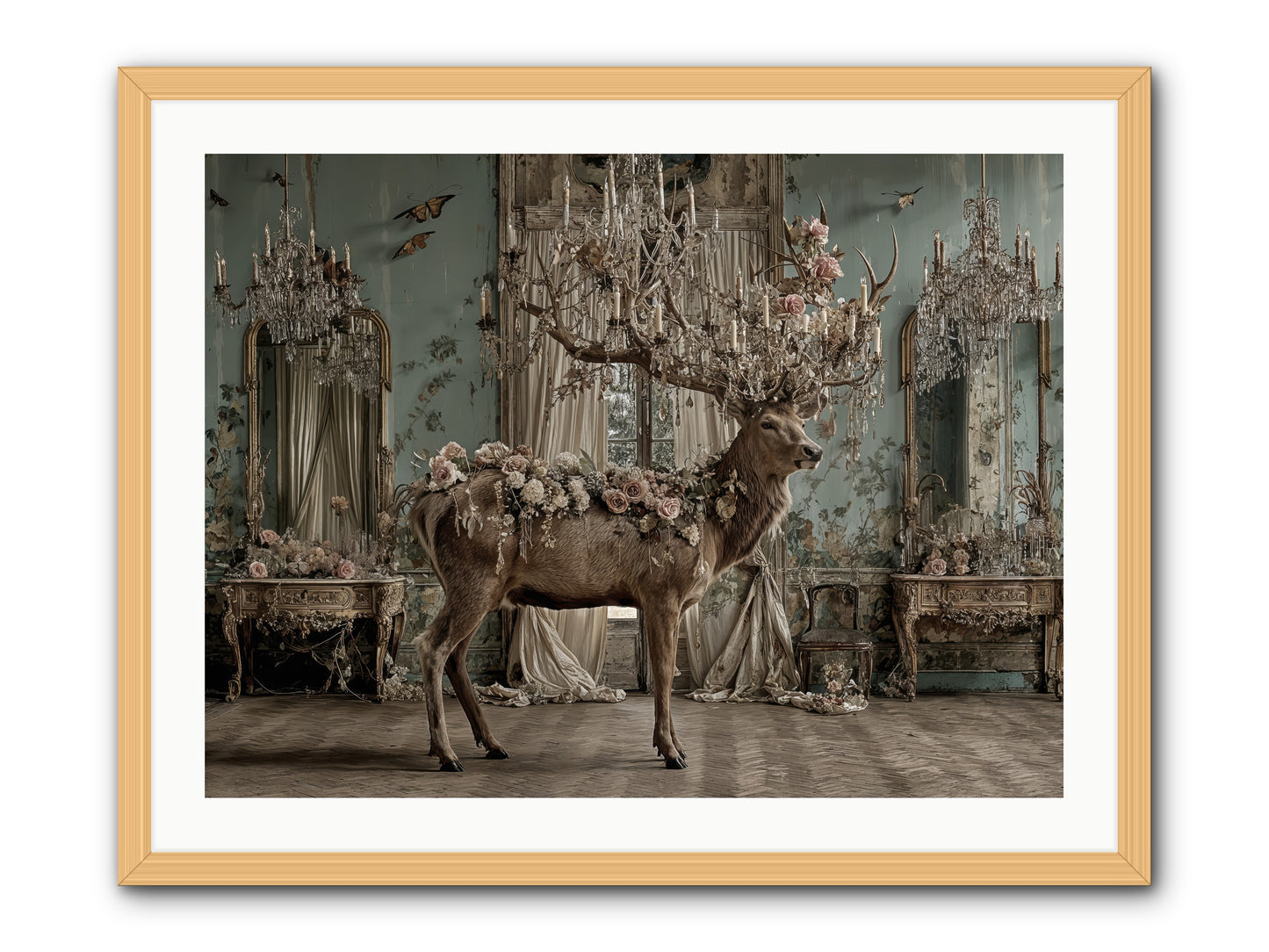The Quiet Vine -- Framed Print - Natural 32x24