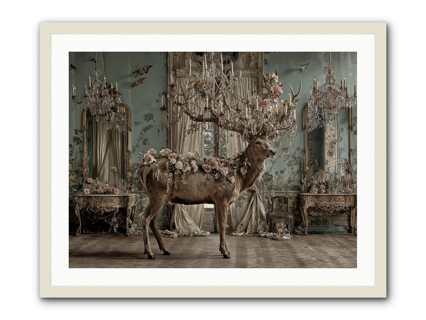The Quiet Vine -- Framed Print - White 32x24