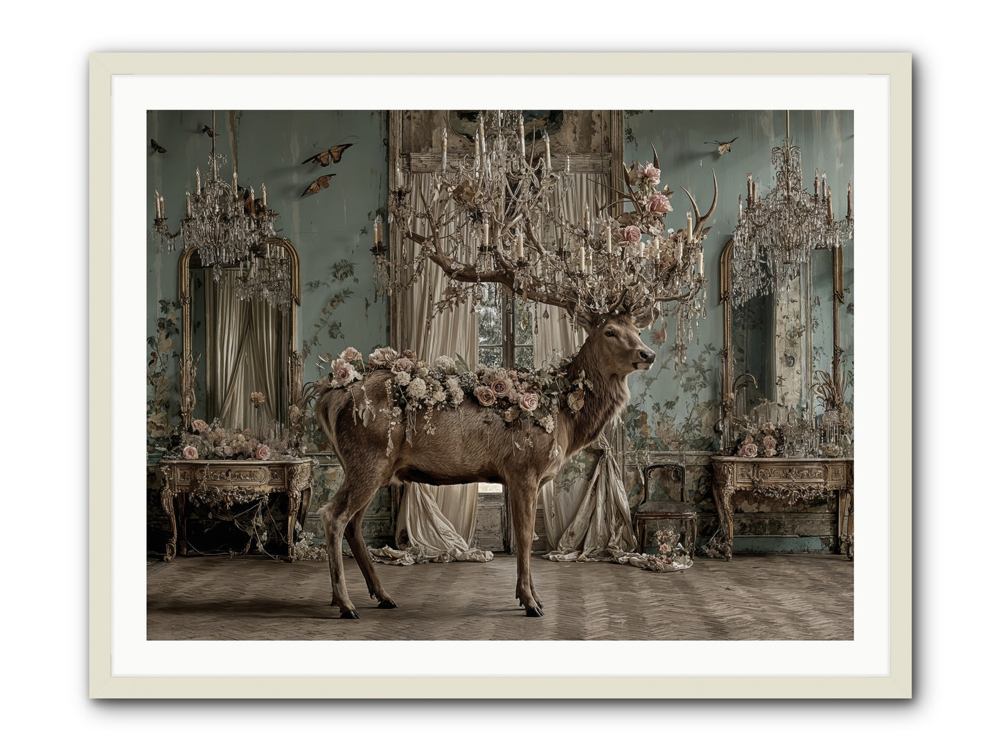 The Quiet Vine -- Framed Print - White 40x30