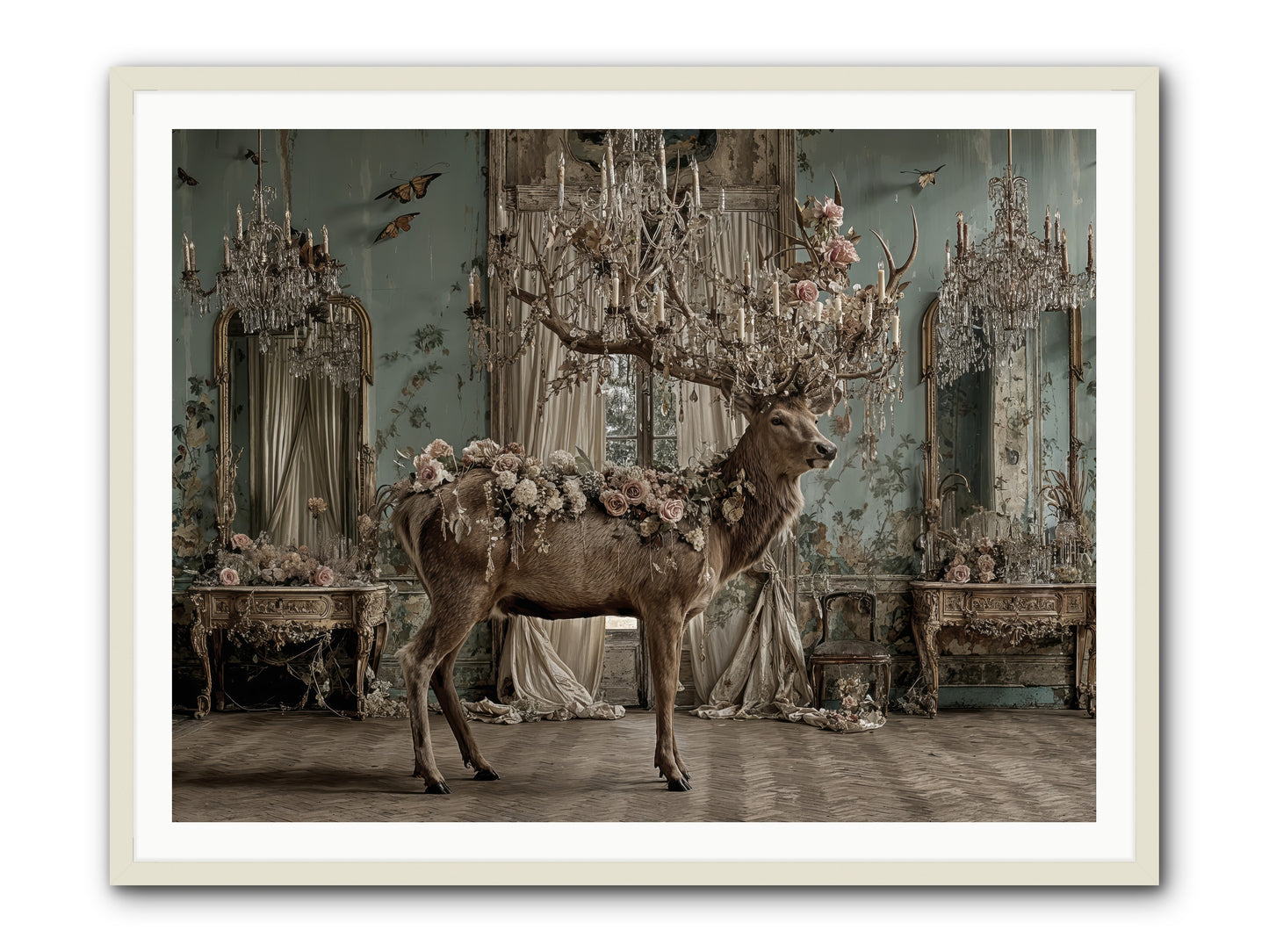 The Quiet Vine -- Framed Print - White 48x36