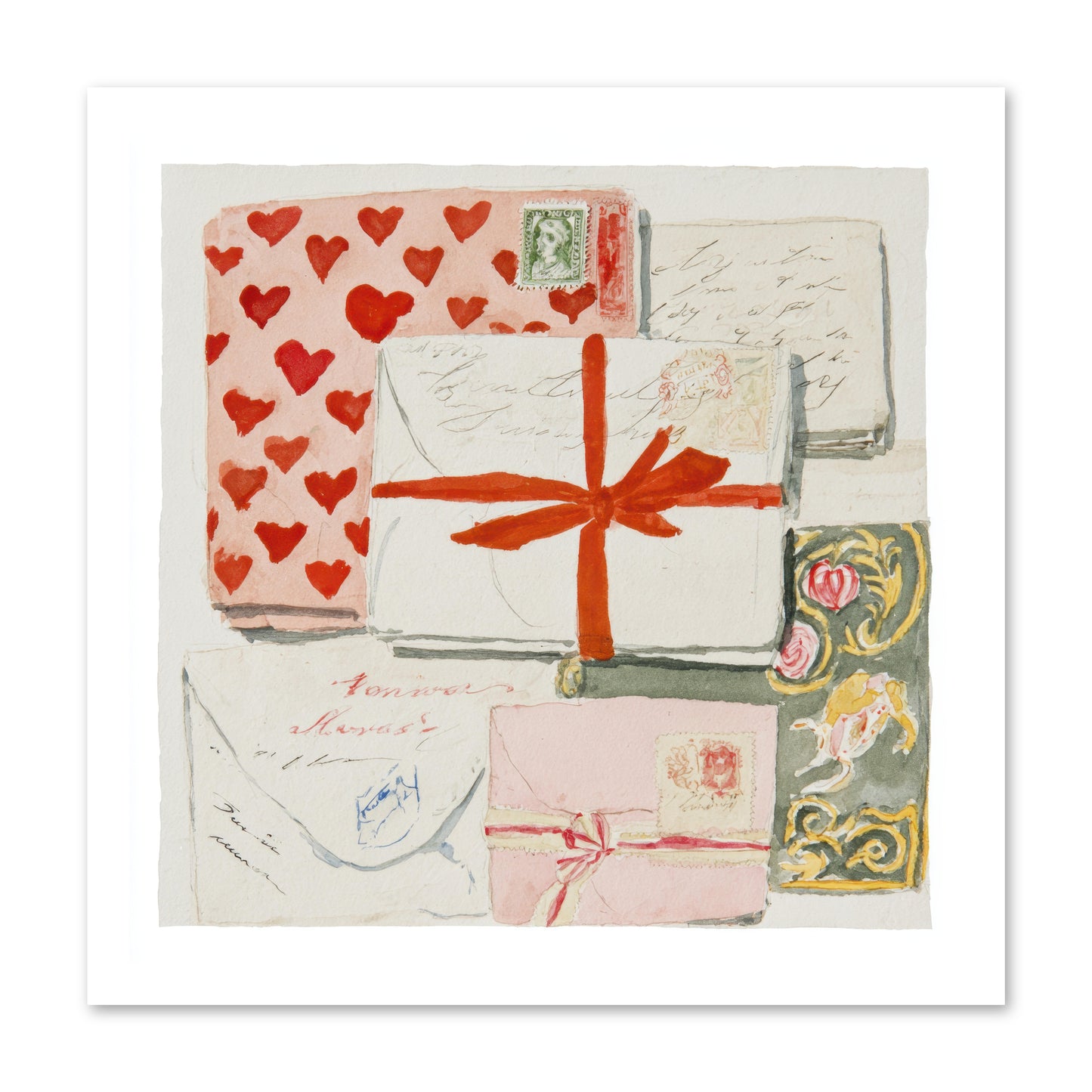 The Reading Club Of Hearts -- Paper Print 20x20