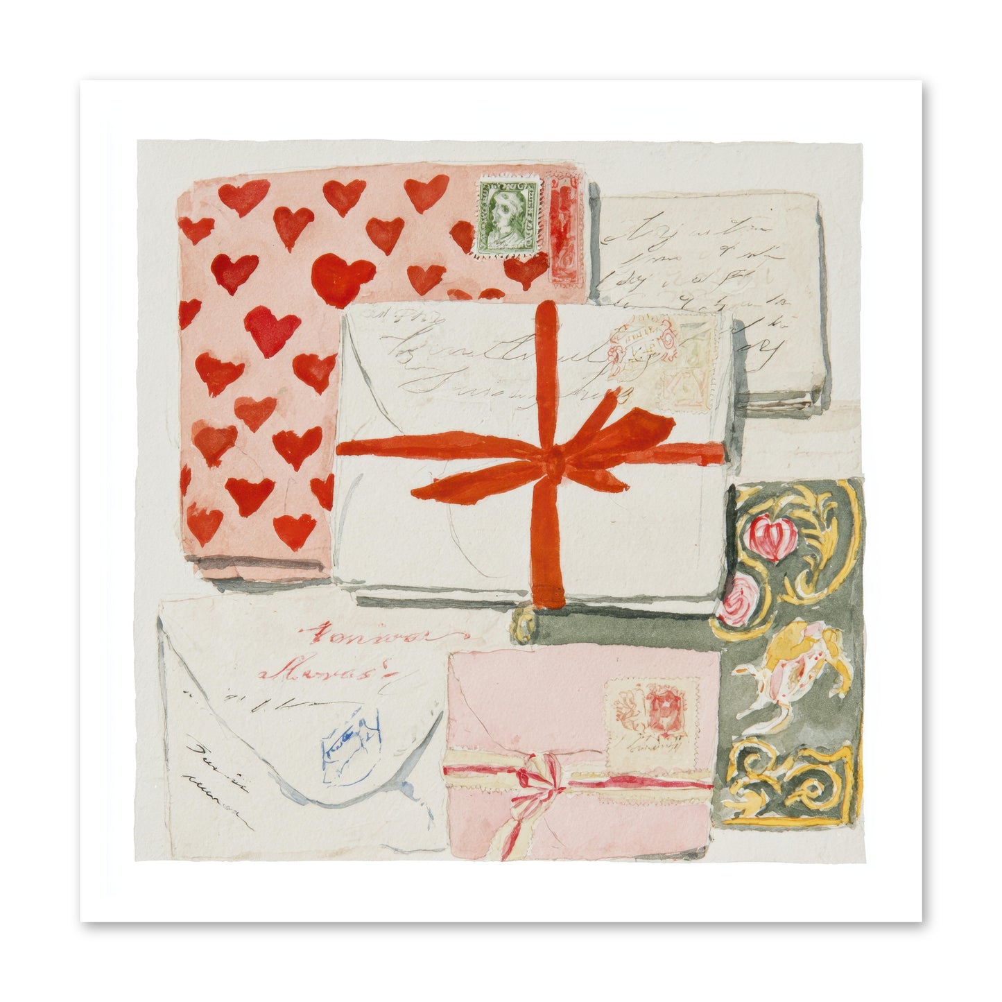 The Reading Club Of Hearts -- Paper Print 30x30