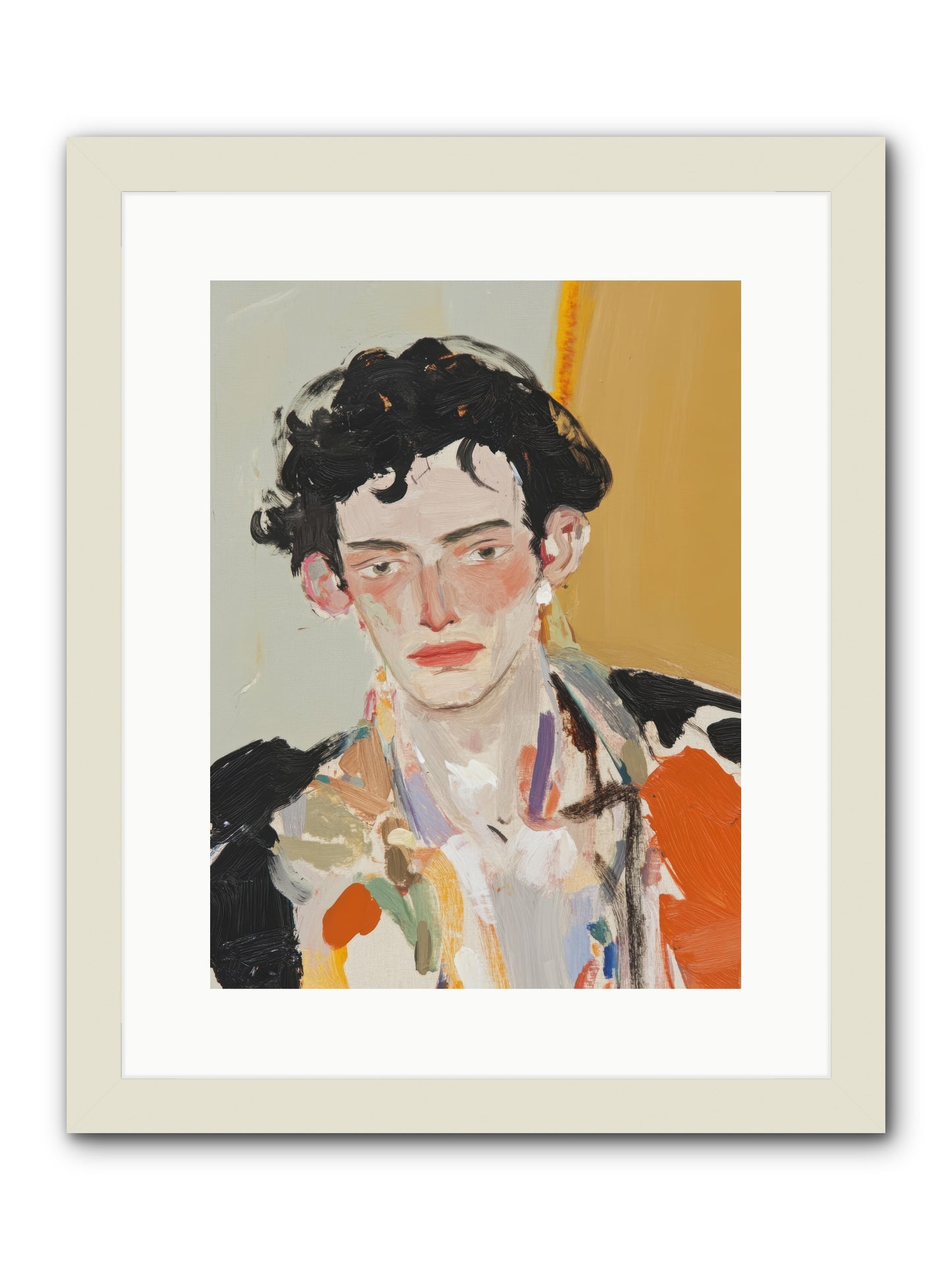 The Refined Figure -- Framed Print - White 12x16
