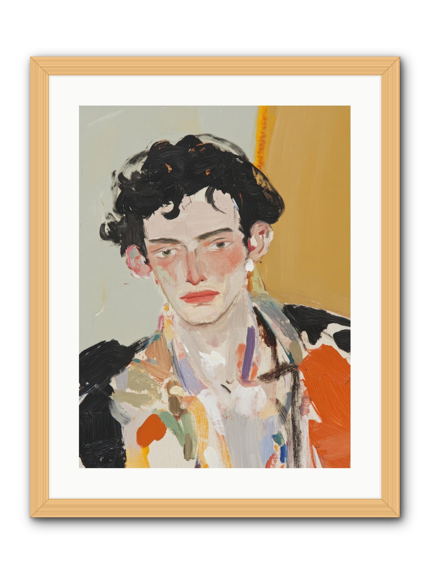 The Refined Figure -- Framed Print - Natural 18x24