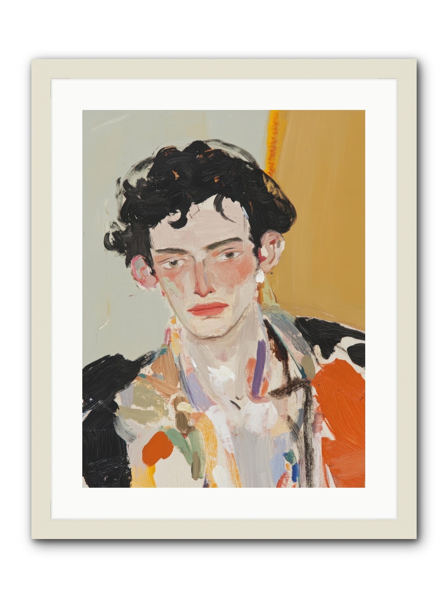 The Refined Figure -- Framed Print - White 18x24