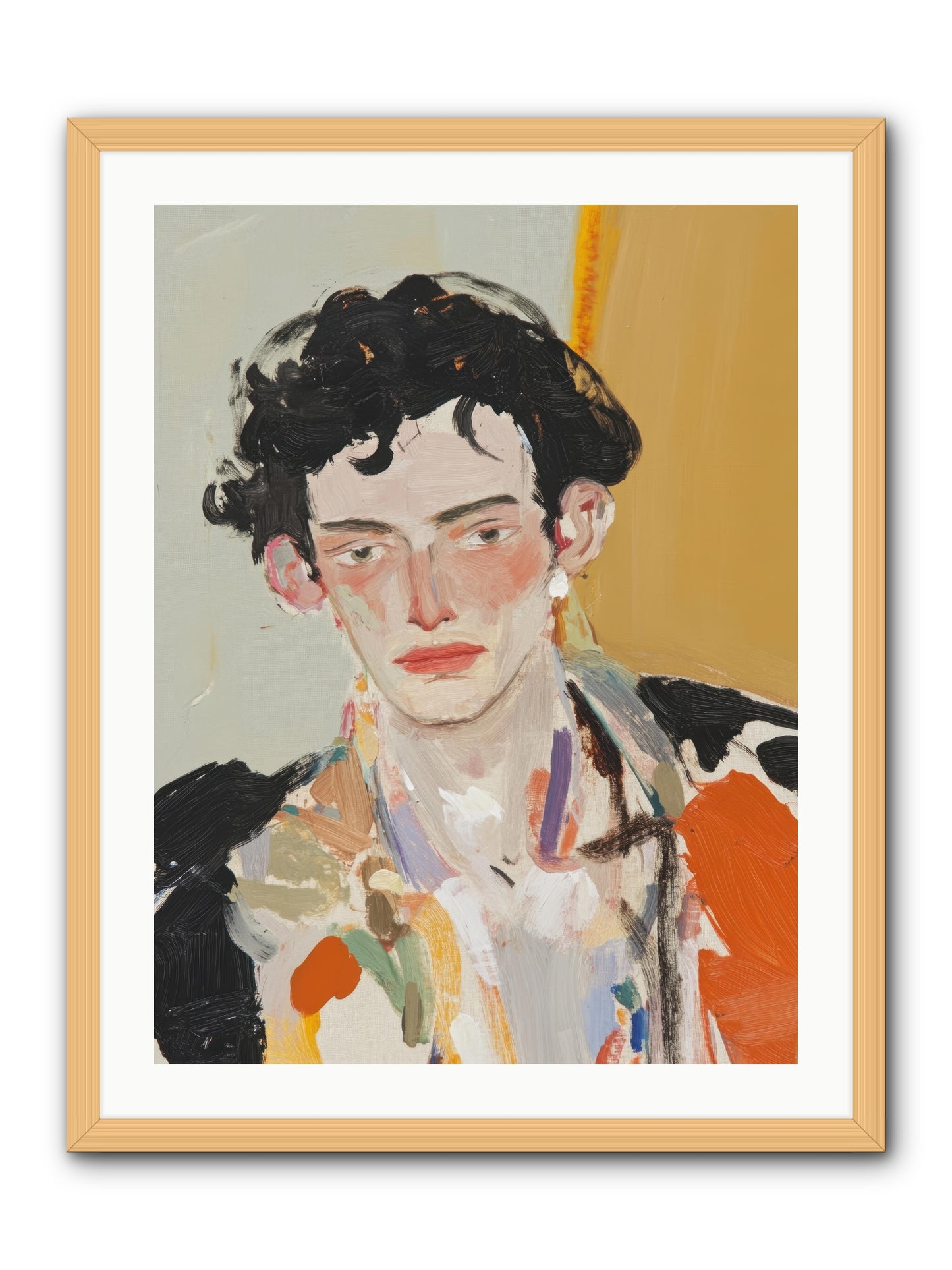 The Refined Figure -- Framed Print - Natural 24x32
