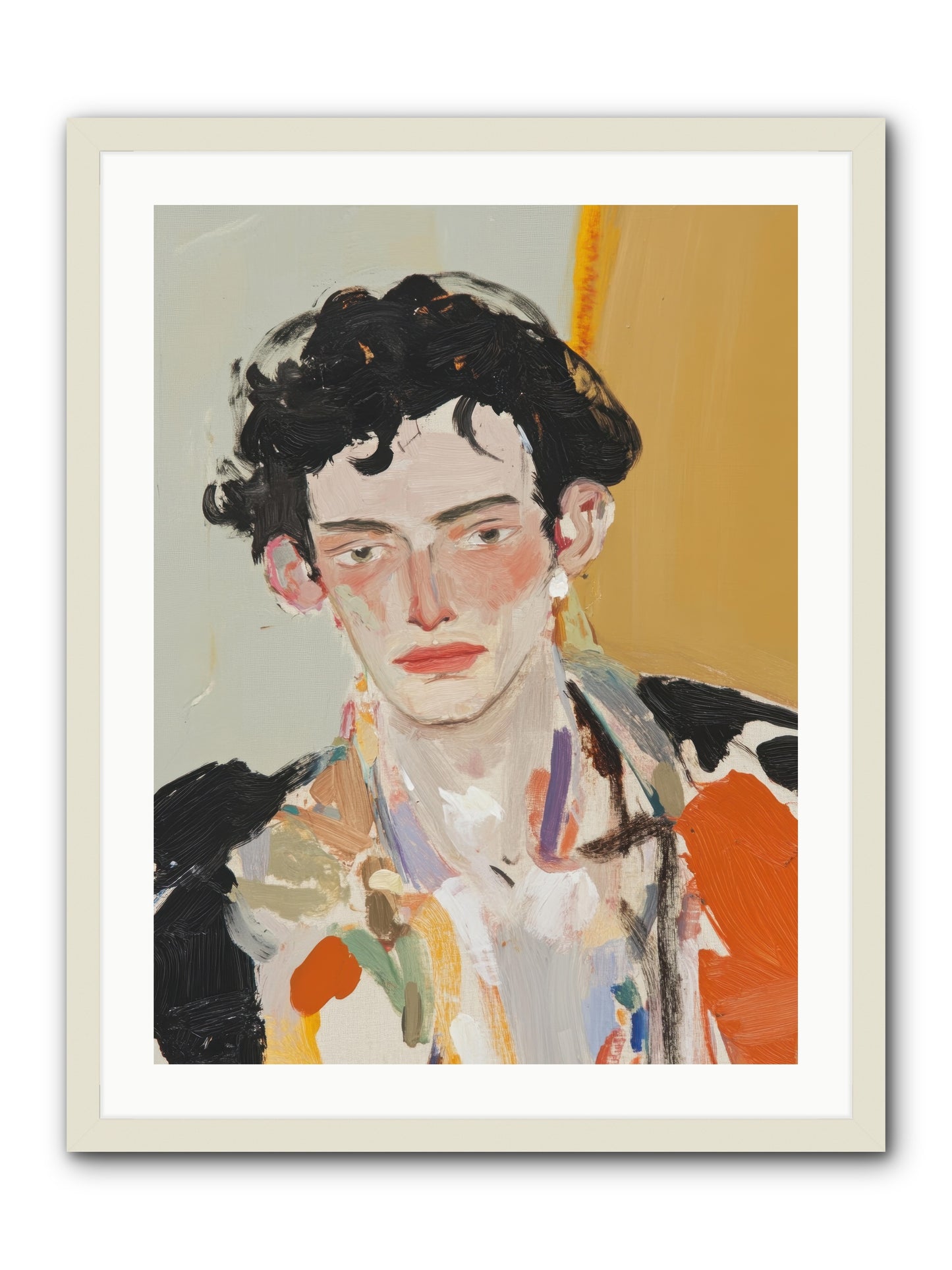 The Refined Figure -- Framed Print - White 24x32