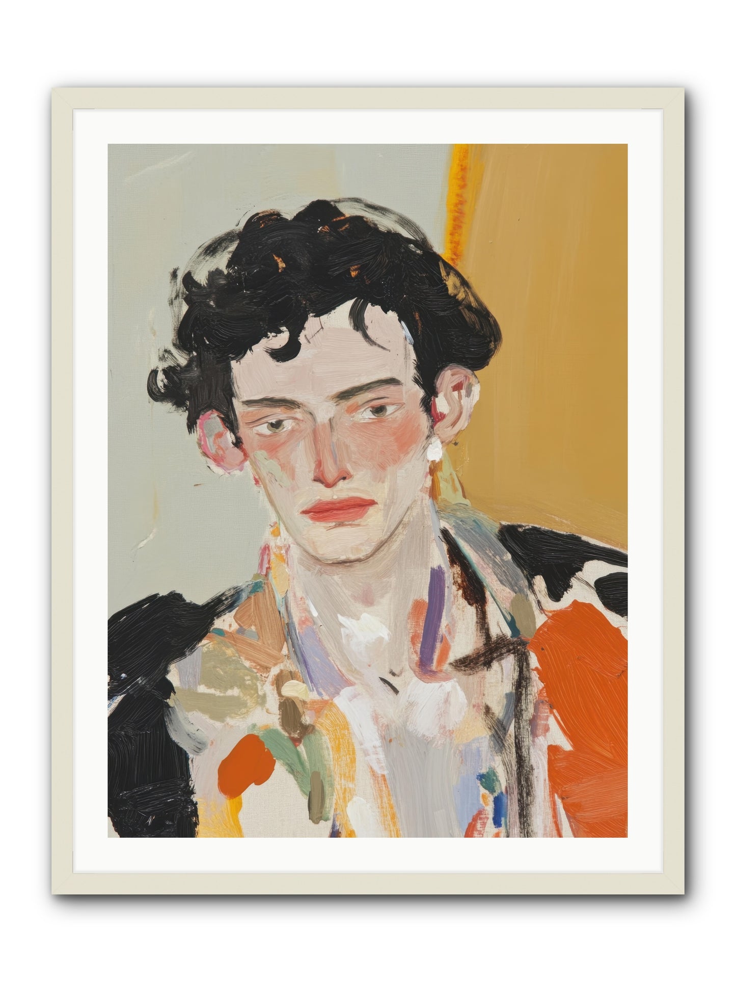 The Refined Figure -- Framed Print - White 30x40
