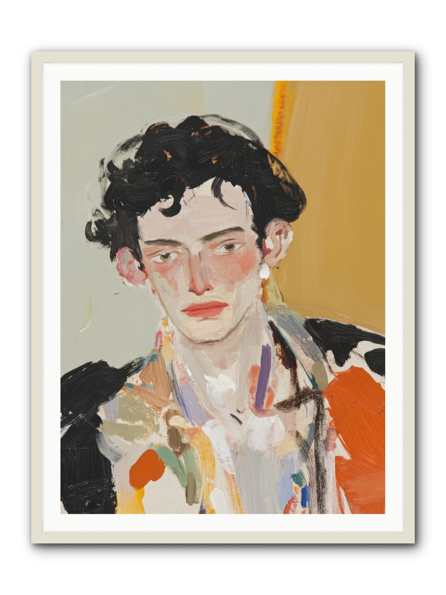 The Refined Figure -- Framed Print - White 36x48