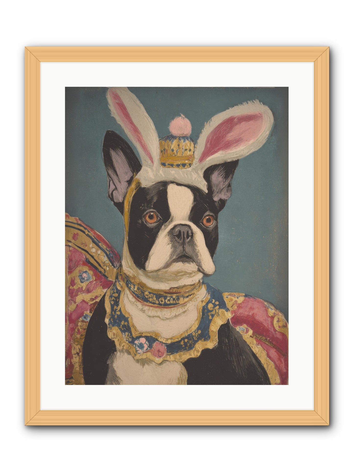 The Reluctant Monarch -- Framed Print - Natural 18x24