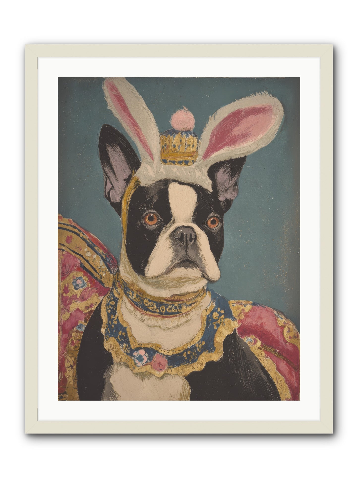 The Reluctant Monarch -- Framed Print - White 24x32