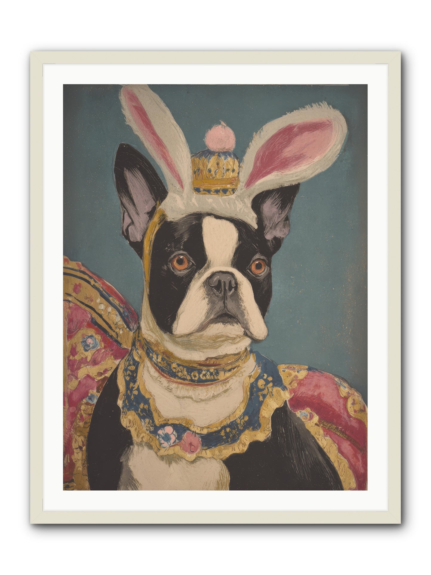 The Reluctant Monarch -- Framed Print - White 30x40