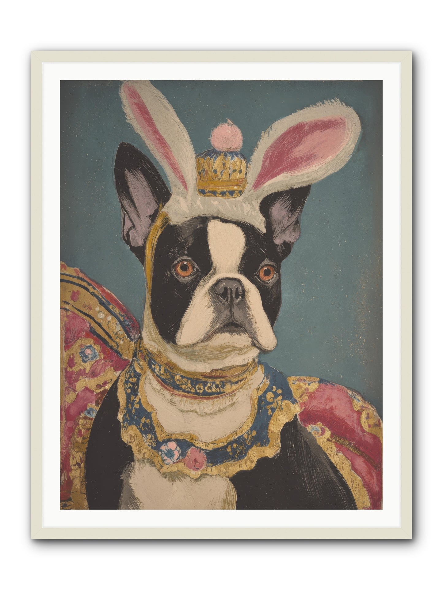 The Reluctant Monarch -- Framed Print - White 36x48
